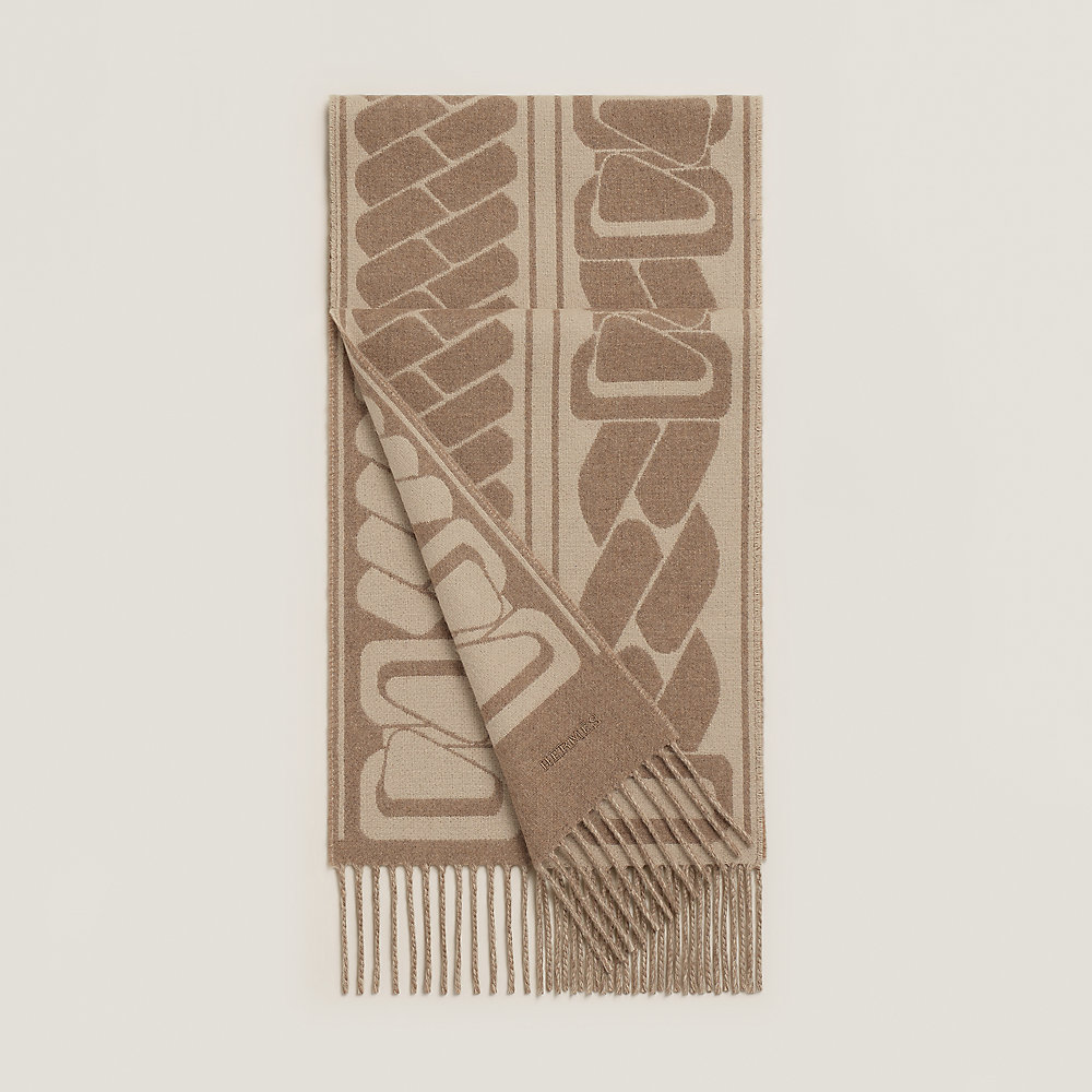 Clic, C'est Noue scarf - Brown | Hermès USA